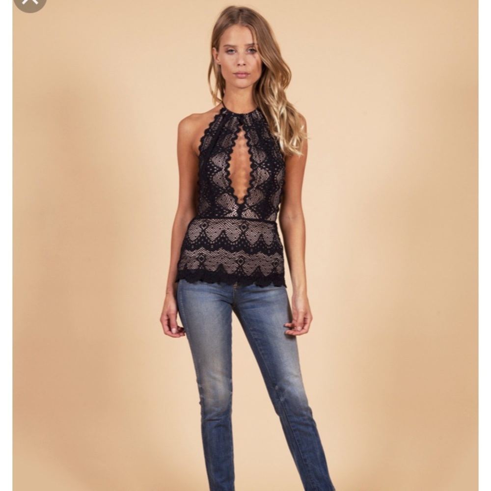 Nightcap Belle Nuite Halter Top in Black